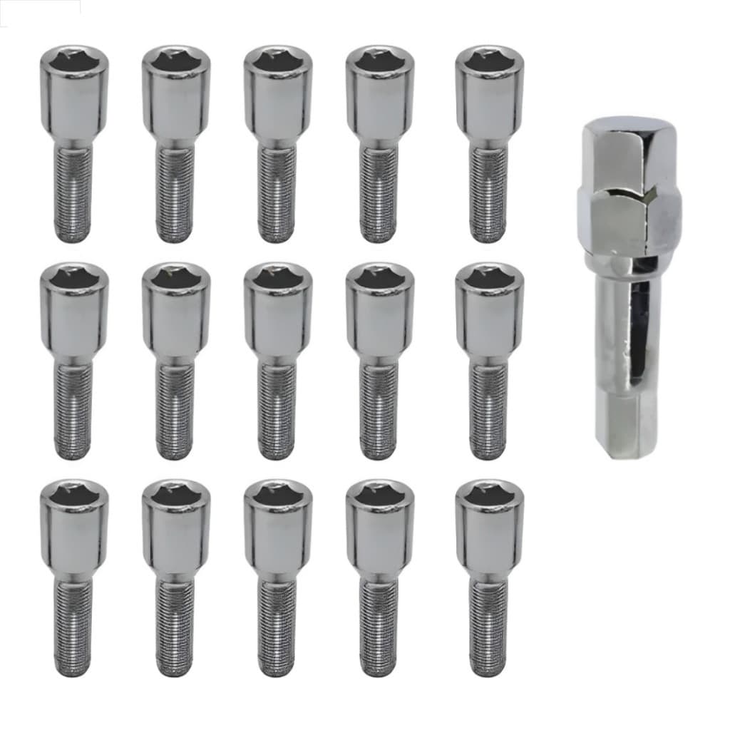 Kit Parafusos Lob Allen Cromado 12x1,25 Fiat Peugeot Citroen