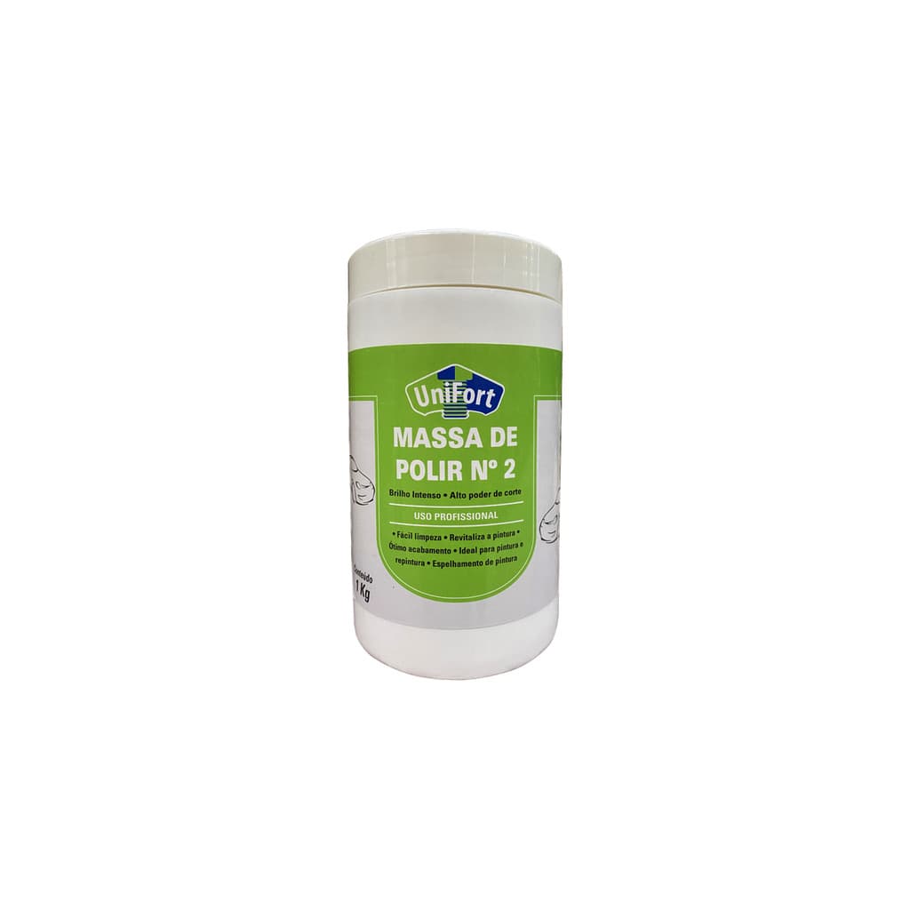 Massa de Polir Nº2 Unifort 1kg Corte e Brilho Médio