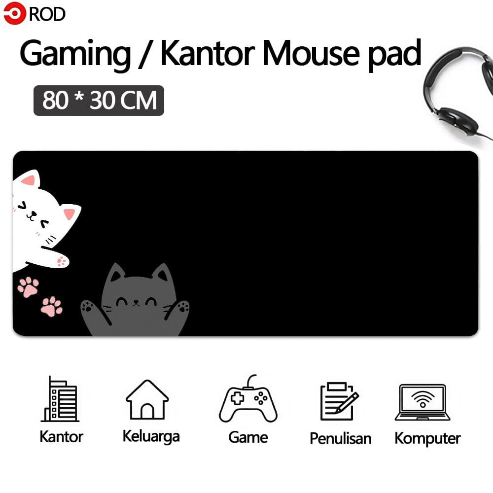 80 * 30cm Mouse Pad Anti Selip Tapete De Mesa Grande MousePad Komputer Longo DU819J