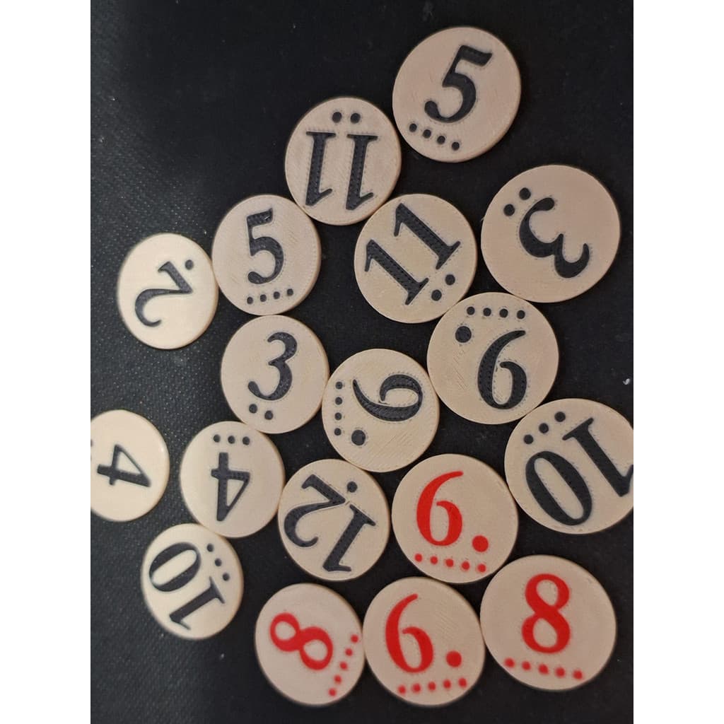 Kit Fichas CATAN - Numeradas com letra - Tabuleiro - Board Games