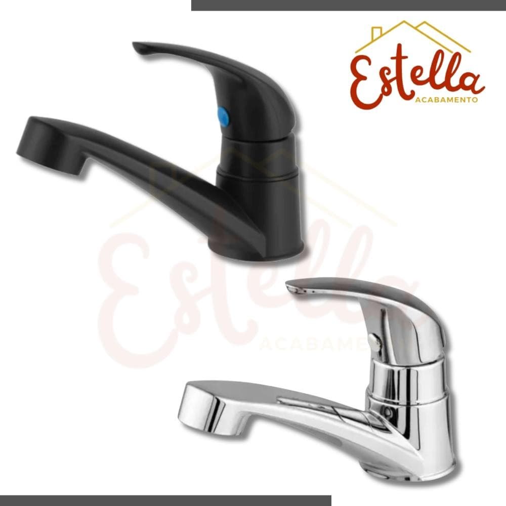 Torneira de Banheiro Monoup ABS 1/4 de Volta – Cromo ou Preto Econômica e Premium