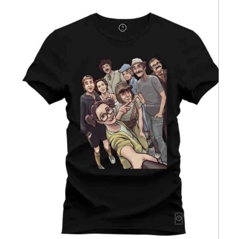Camiseta Masculina Blusa Feminina 100% Algodão Turma do chaves Self Lançamento 2024 Envio Imediato