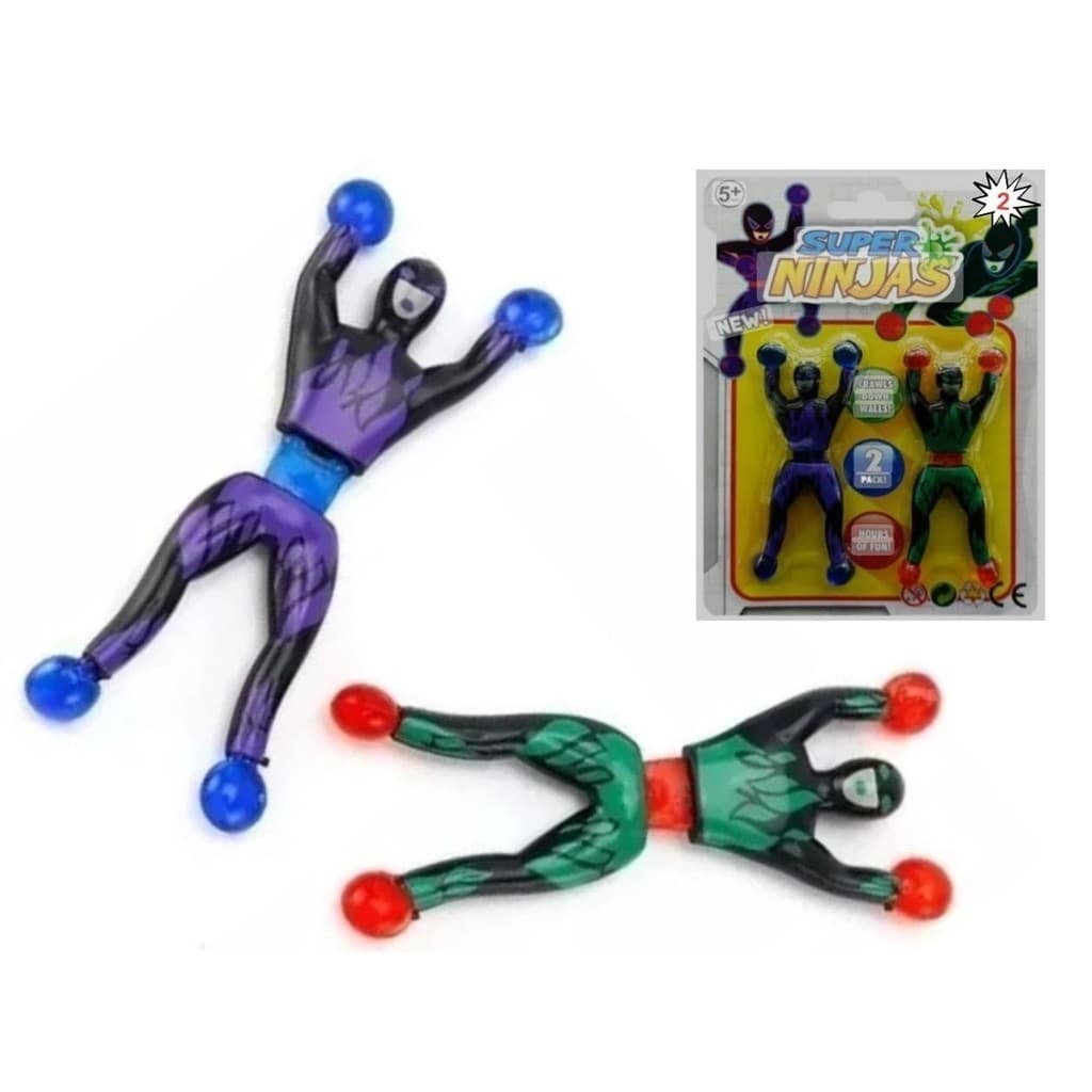 Kits 5/10/12 Boneco Ninja Aranha Gruda Escala Parede Lembrancinha.