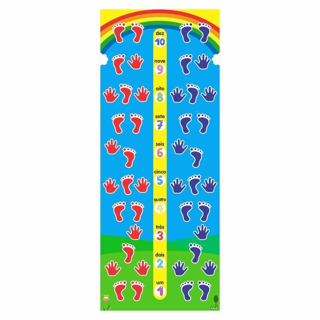 Amarelinha Jogo Infantil Pedagógico Atividade Movimento Mãos E Pés Grande Brincadeira  Fun168