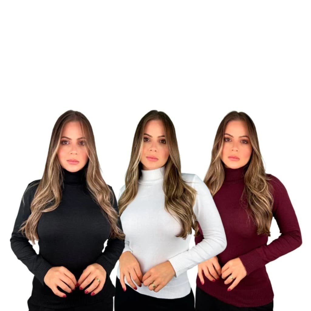 Blusa De Frio Feminina - Cacharrel Gola alta