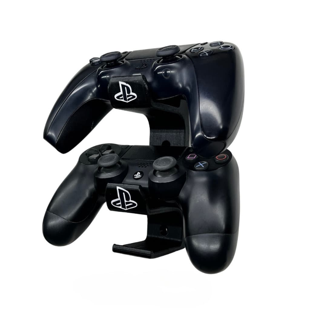 Suporte Apoio De Mesa Para 2 Controles Compatível Com  Playstation, Ps3, Ps4, Ps5, Dualsense, Nintendo e Xbox One -Vertical