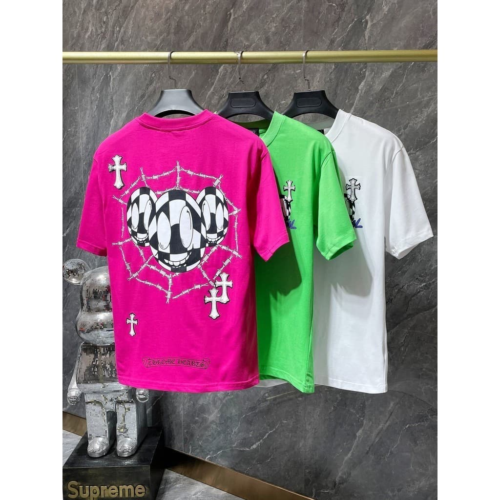 Chrome Hearts Heavy IndustryMattyBoyMesh Graffiti Short SleeveTT-shirt Couple Style