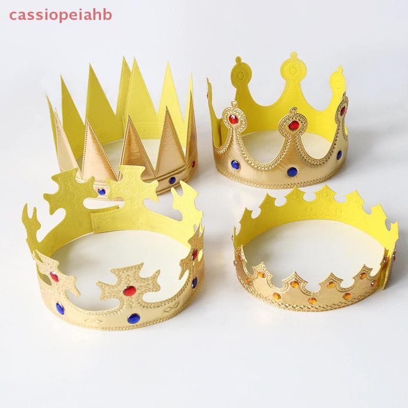 (cassiopeiahb) Chapéus De Coroa De Aniversário , Chapéu De Rainha Para Meninas , Meninos , Rei , Crianças , Adultos , Festa , Decorações
