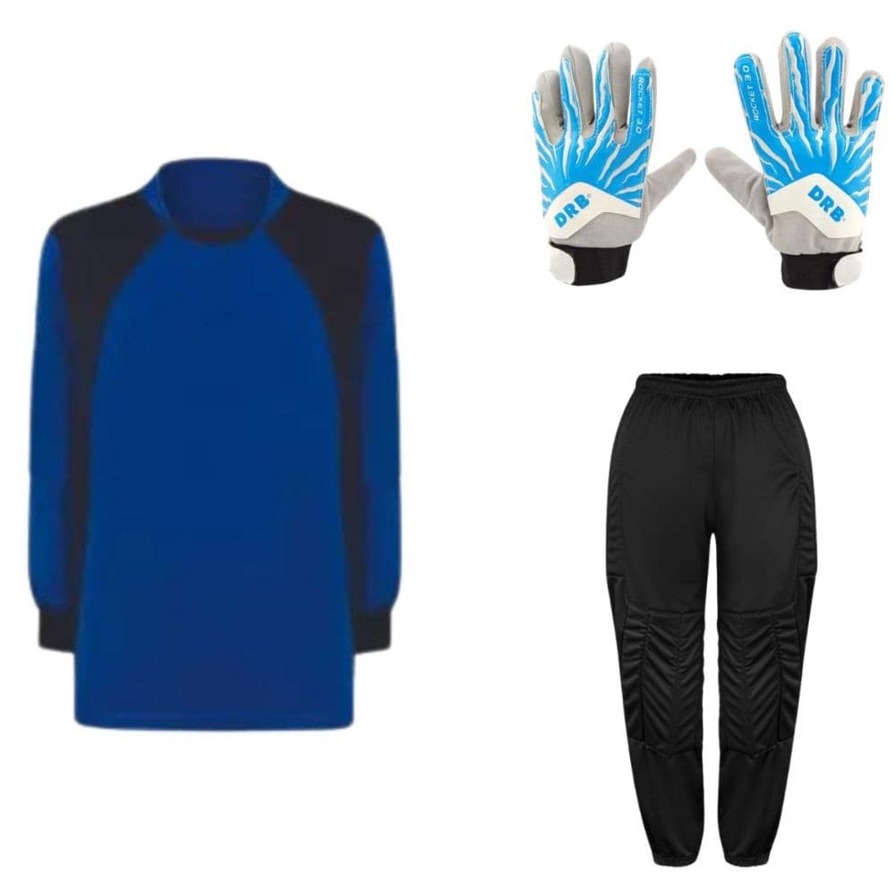 Kit de Goleiro Infantil Camisa + Calça Acolchoada + Luva DRB