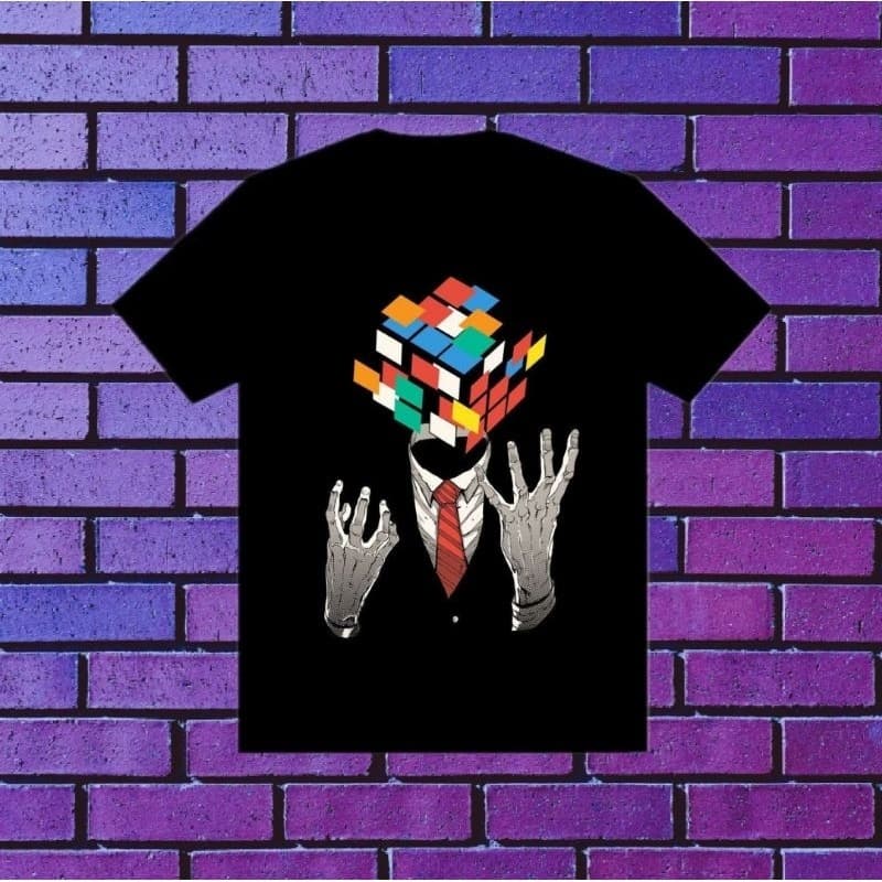 Camiseta Unissex Cubo Mágico Algodão Premium