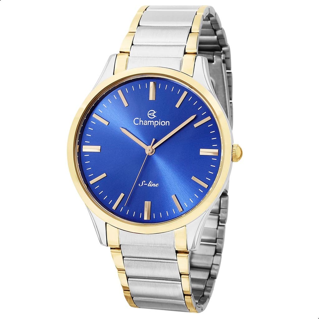 Relógio Masculino Bicolor Champion Luxo  Slim Analógico CN21069F Relogio Masculino Original