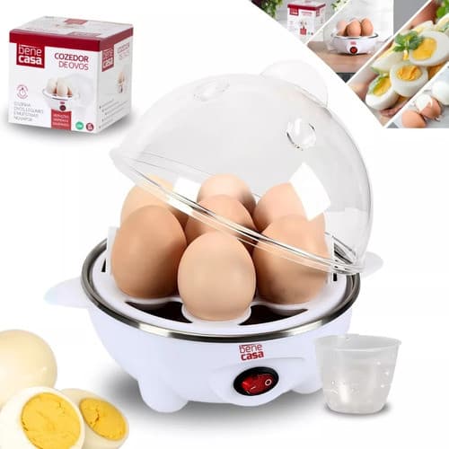 Cozedor De Ovos Portátil Elétrico Bene Casa Cozinha A Vapor 127/220v Cor Branco