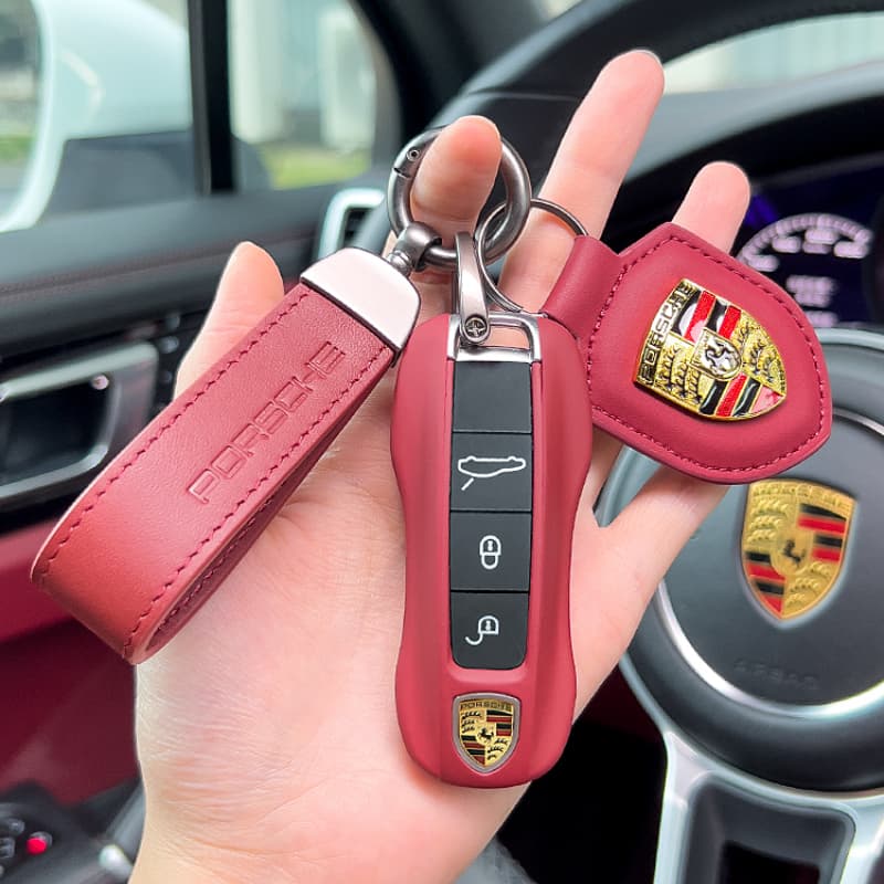 Porsche carro Cayenne criativo chave escudo dedicado Macan Paramela 718 Taycan 911 conjunto de modificação de chave ABS