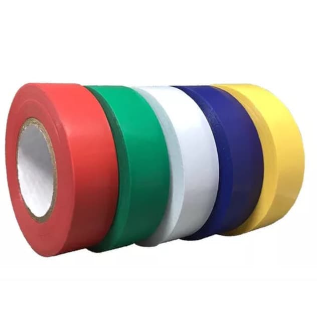 Fita Isolante Colorida 17mm 10mts Branca Azul Verde Amarela Vermelha Preta