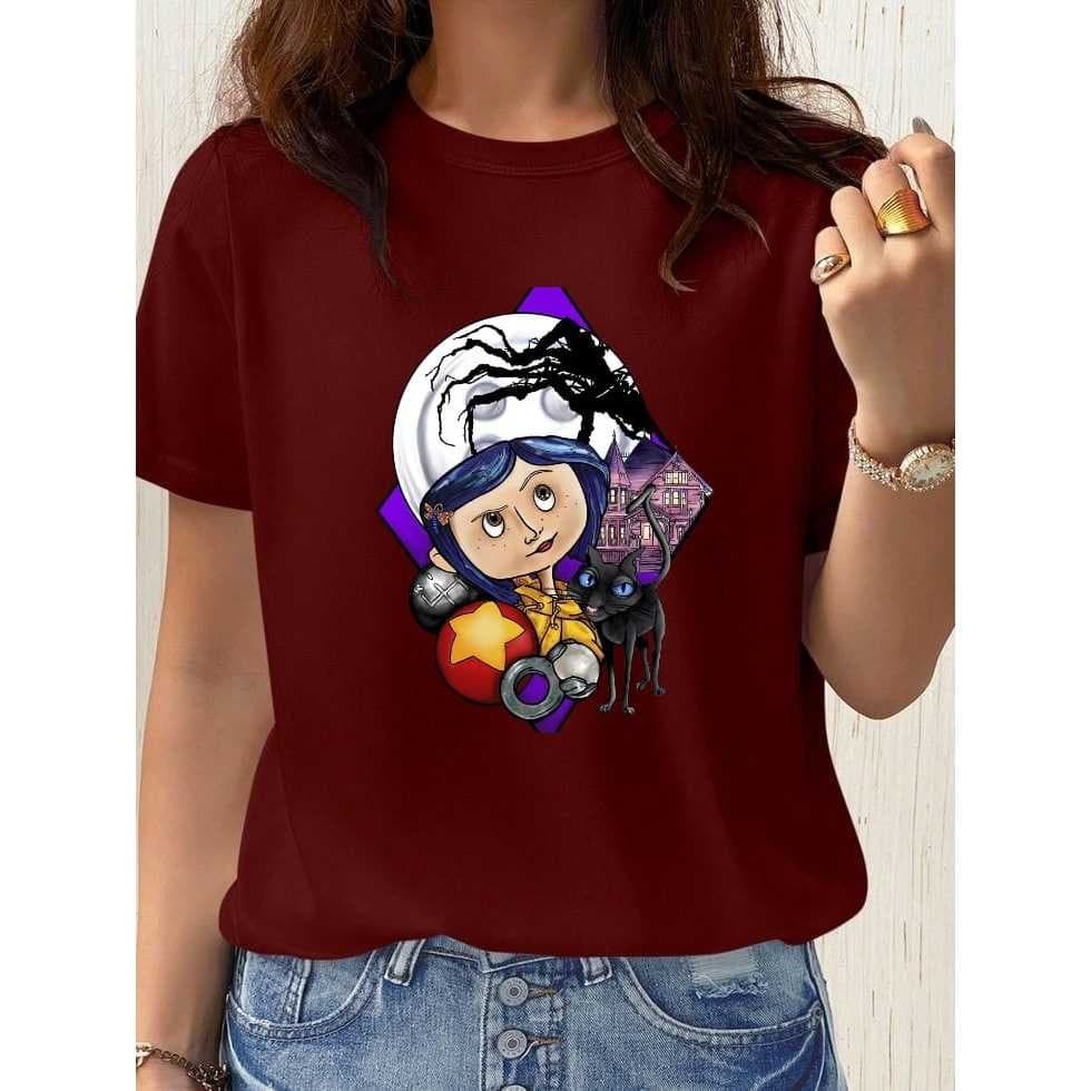 Camisa Feminina Coraline Movie Filme Desenho Lançamento Unissex ENVIO IMEDIATO