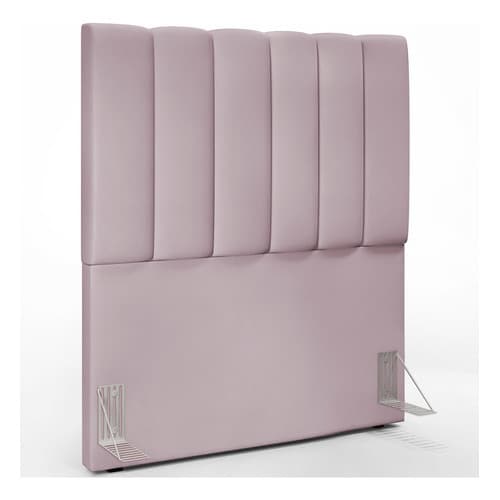 Cabeceira Cama Box Solteiro 100 Cm Dália Suede Rosê