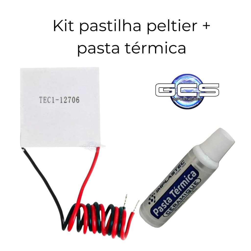 Pastilha Peltier Purificador Bebedouro e Pasta Térmica