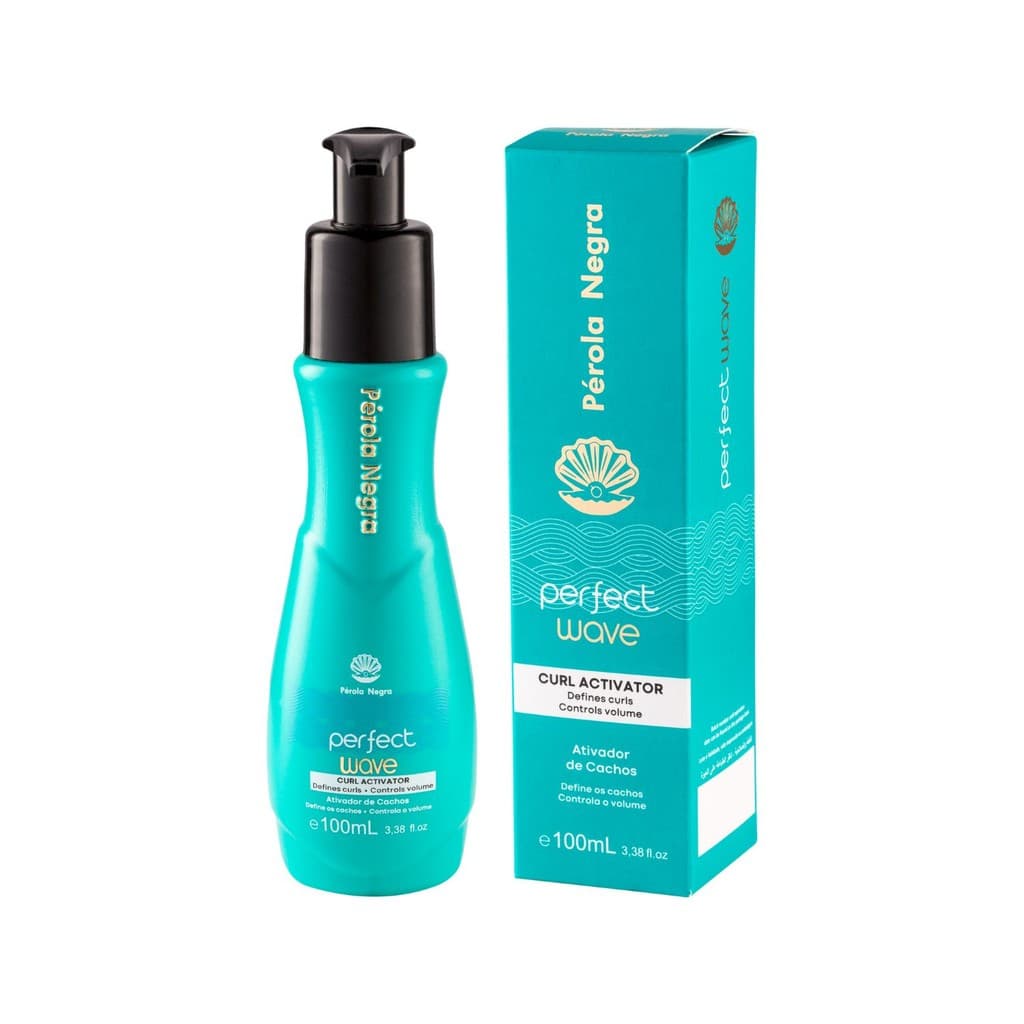 Perfect Wave, Ativador de Cachos, Define Cachos, Controla Volume, Ação Antifrizz 100ml - Pérola Negra