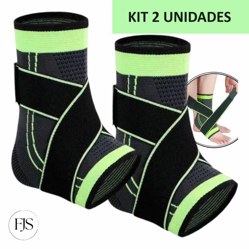 Kit 2 Tornozeleira de Compressão Ortopédica Estabilizadora Exercícios Fitness Esportes
