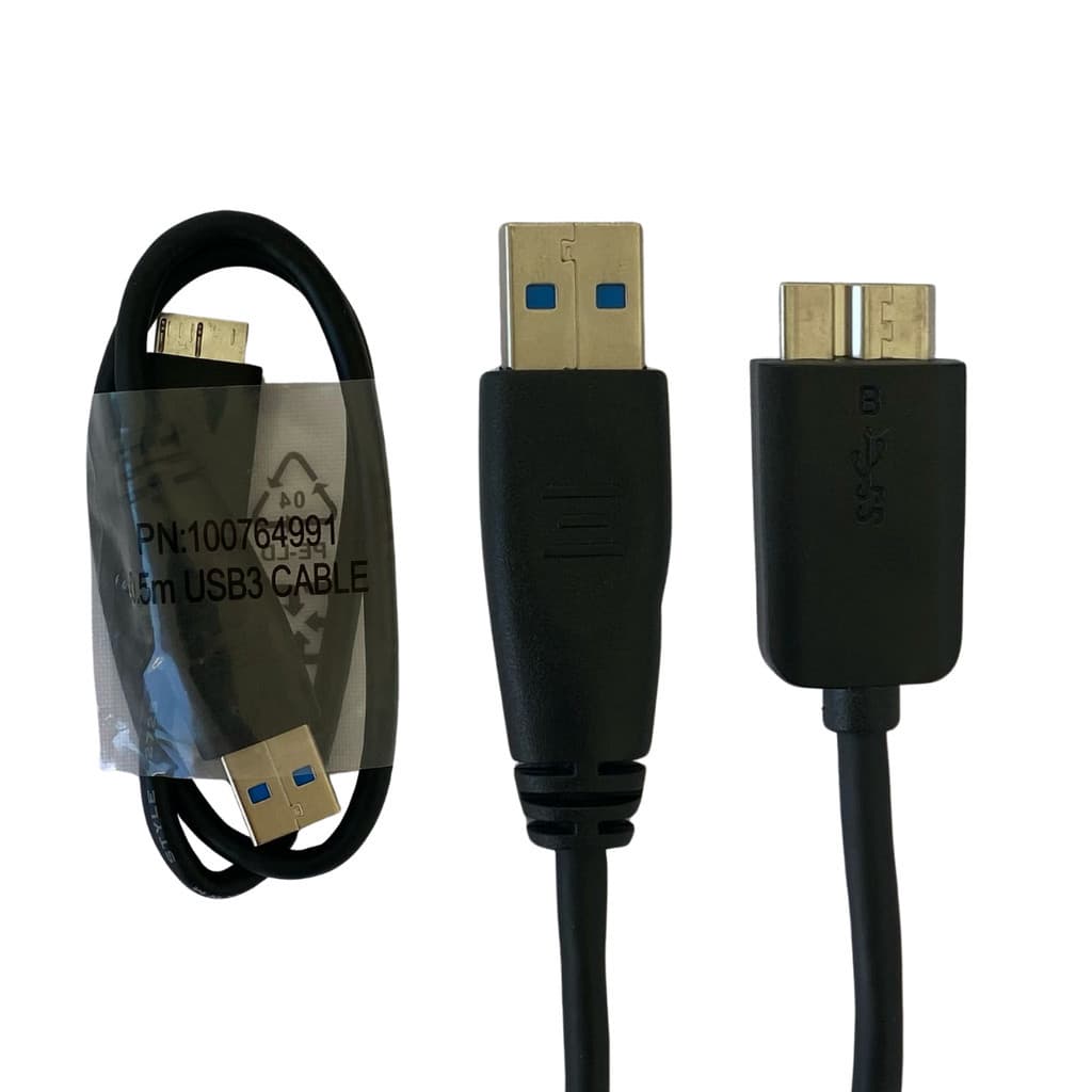 Cabo P/HD Externo USB X Micro 3.0 Cabo Micro Usb 3.0 Blindado 4.8gbps 50cm Hd Ssd Externo Hp Preto