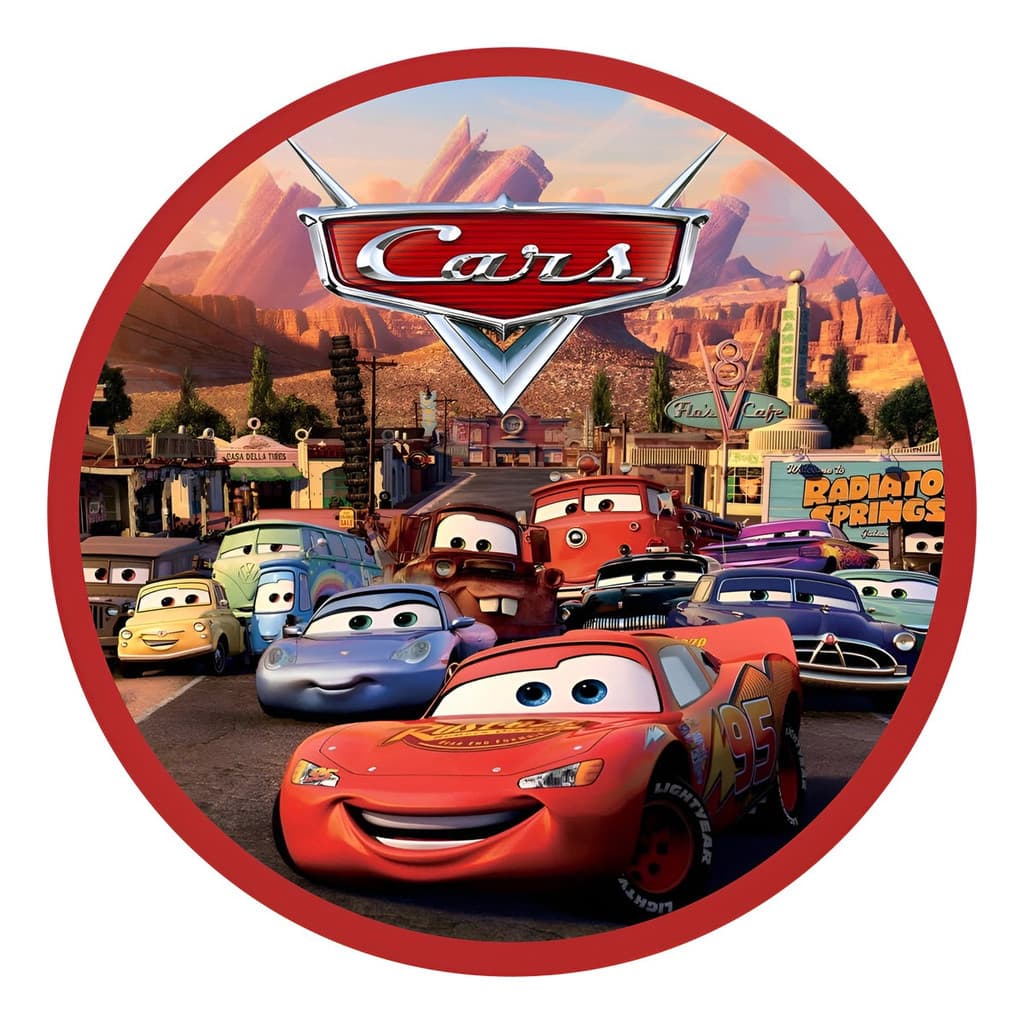 Capas Para Painel Redondo Carros Mini 50x50cm Com Elástico Infantil Vermelho