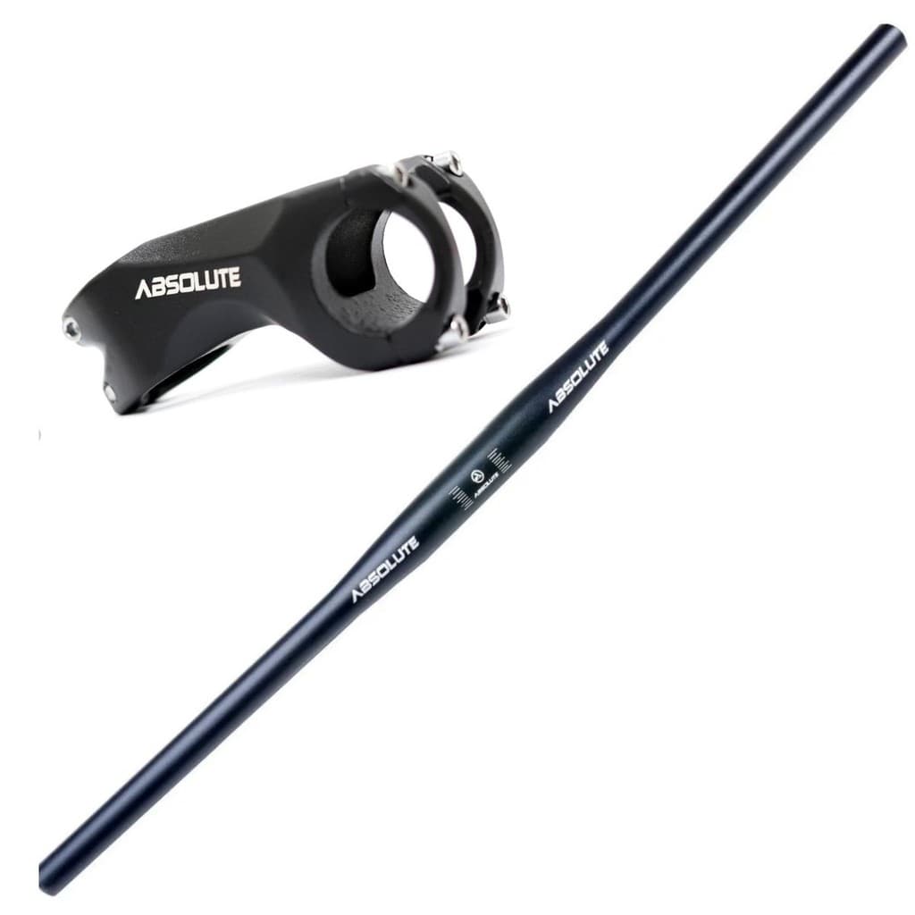 Kit Guidão Reto Aluminio 720mm Mesa 80mm -17 graus Absolute