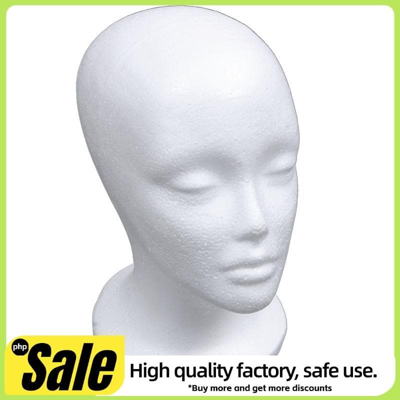 Cabeça De Manequim De Espuma Feminina Modelo Chapéu Peruca Expositor Rack Branco