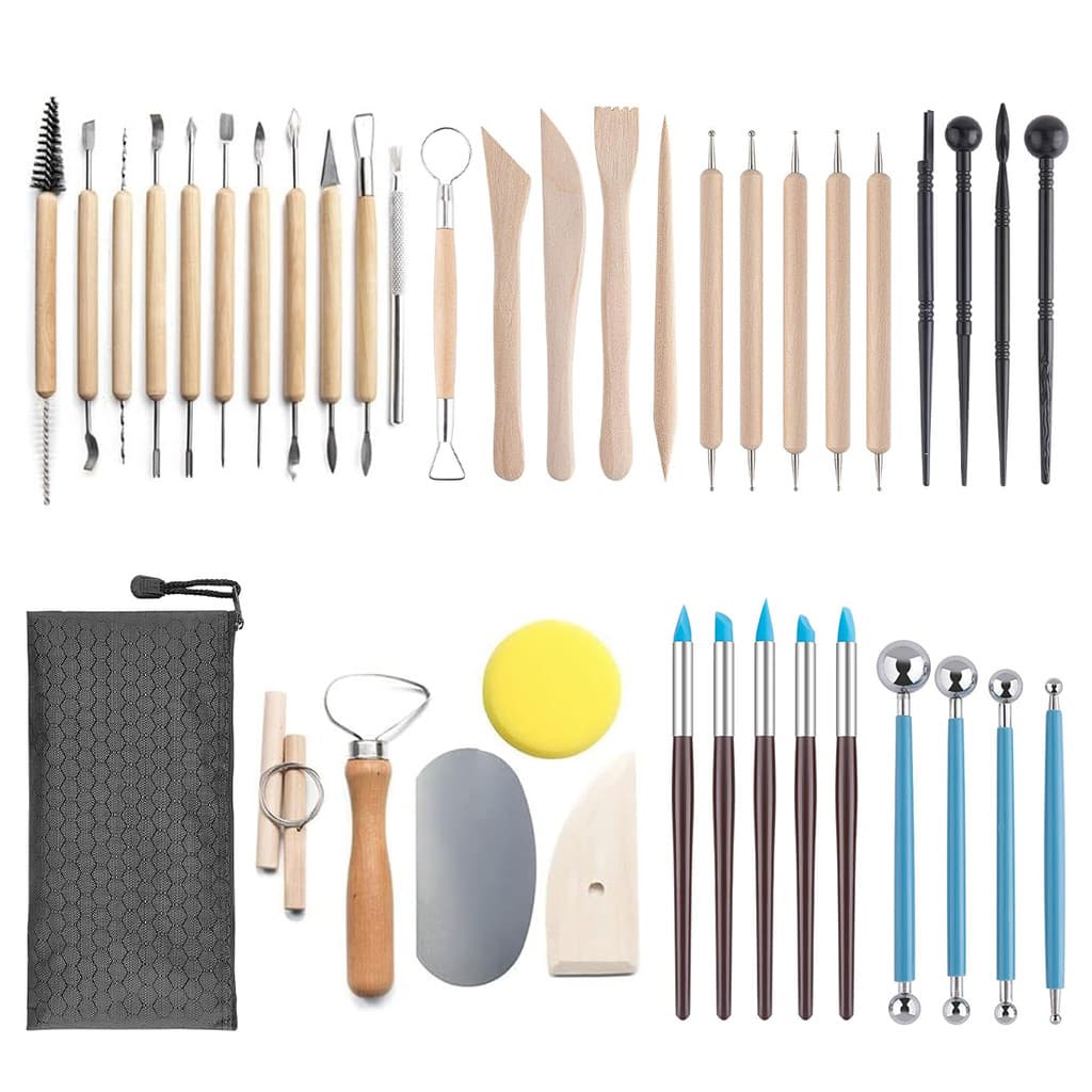 40PCS Ferramenta de Esculptura de Arqueia Cerâmica Set de Navegação, Ferramentas de Formação Cerâmica