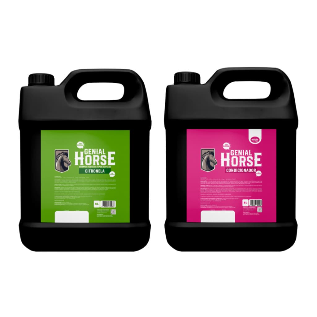 Kit Shampoo 5 Litros Cavalo Citronela + Condicionador Genial Horse