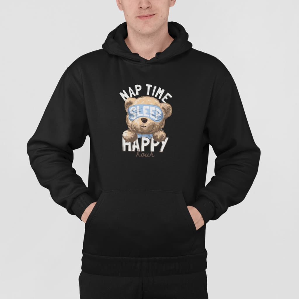 Moletom Blusa De Frio Urso Hour Sleep Sono Streetwear Invern