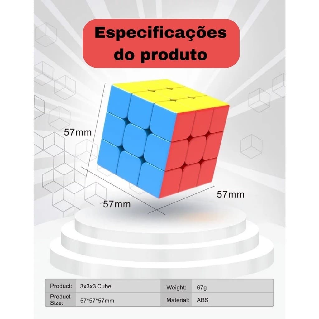 Cubo Mágico 3x3x3+pirâmide Profissional Moyu