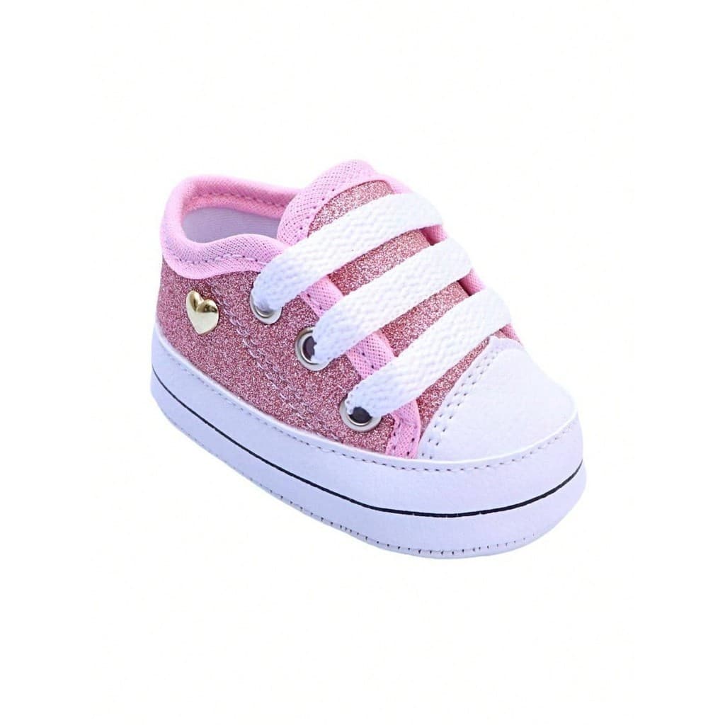 Tênis Starzinho de Bebe Gliter com detalhe de coração Meninas