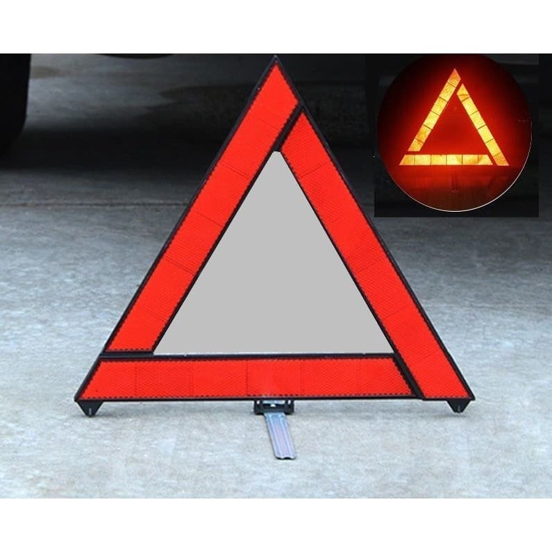 Triângulo Automotivo Reflexivo para Sinalização de Segurança Karbox 29x29cm