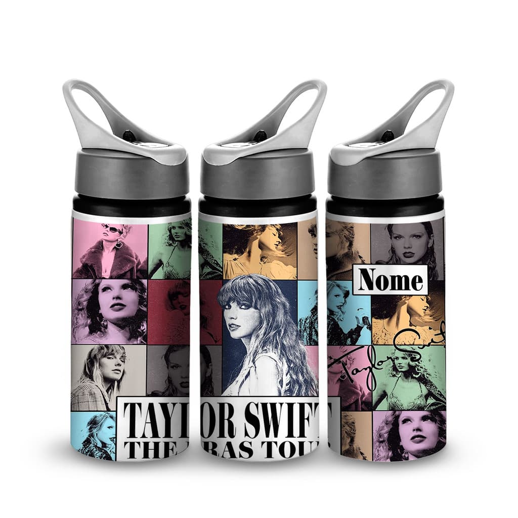 Garrafa Alumínio com Bico Personalizada Taylor Swift 600mL
