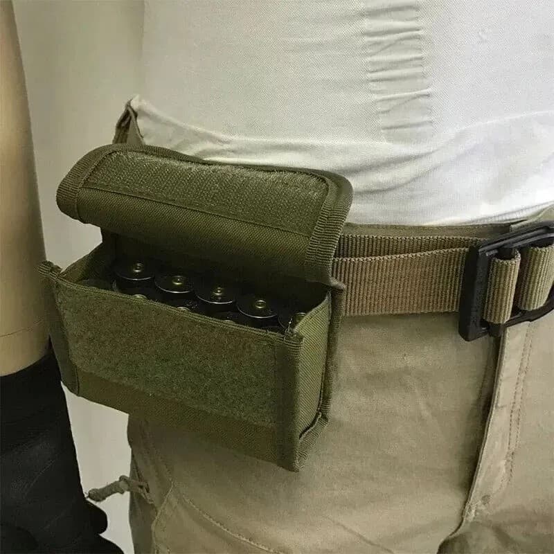Saco De Cartucho Tático 10 Redondo Shotgun Shotshell Recarga Titular Molle Bolsa Munição 12 Calibre/20G Peças Arma