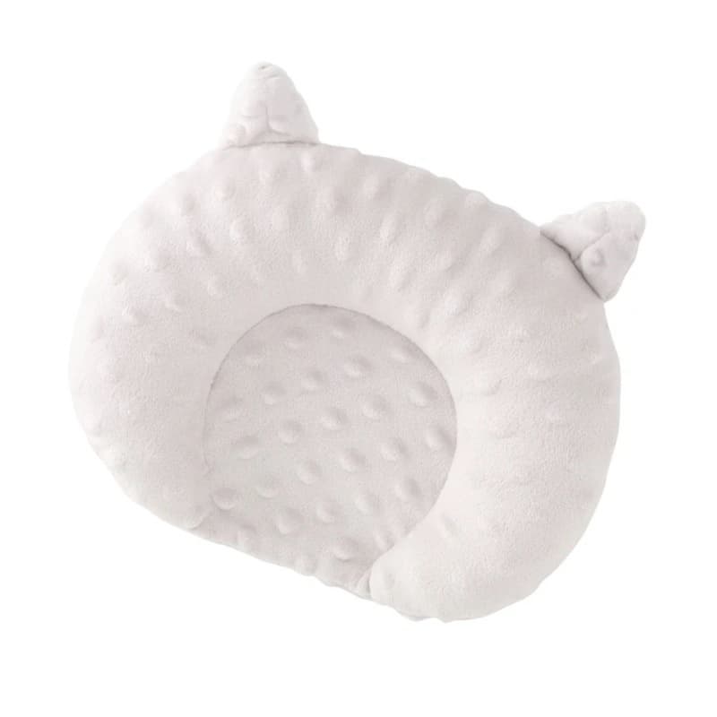 Travesseiro Bebê Orelhinhas Super Soft Cinza