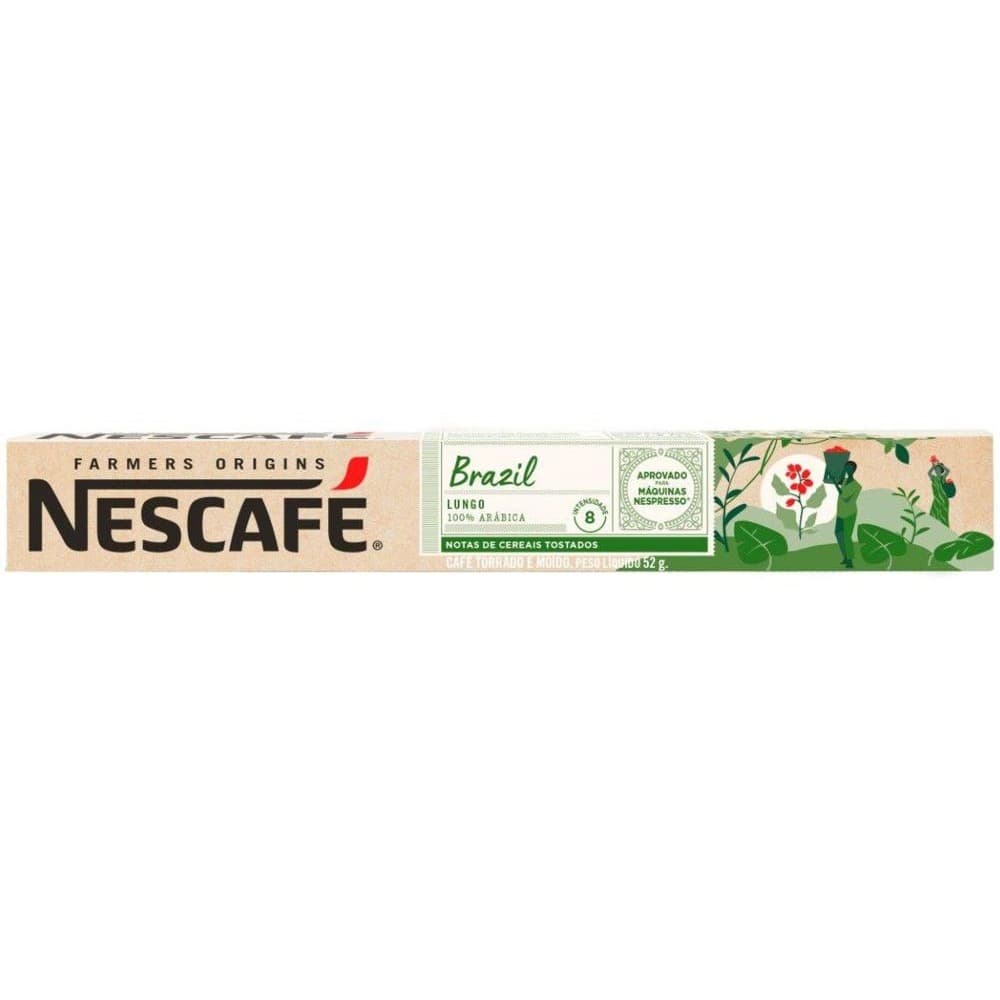 Cápsula de Café Espresso Nescafé Arábica Brazil - Farmers Origins 10 Cápsulas - Nespresso