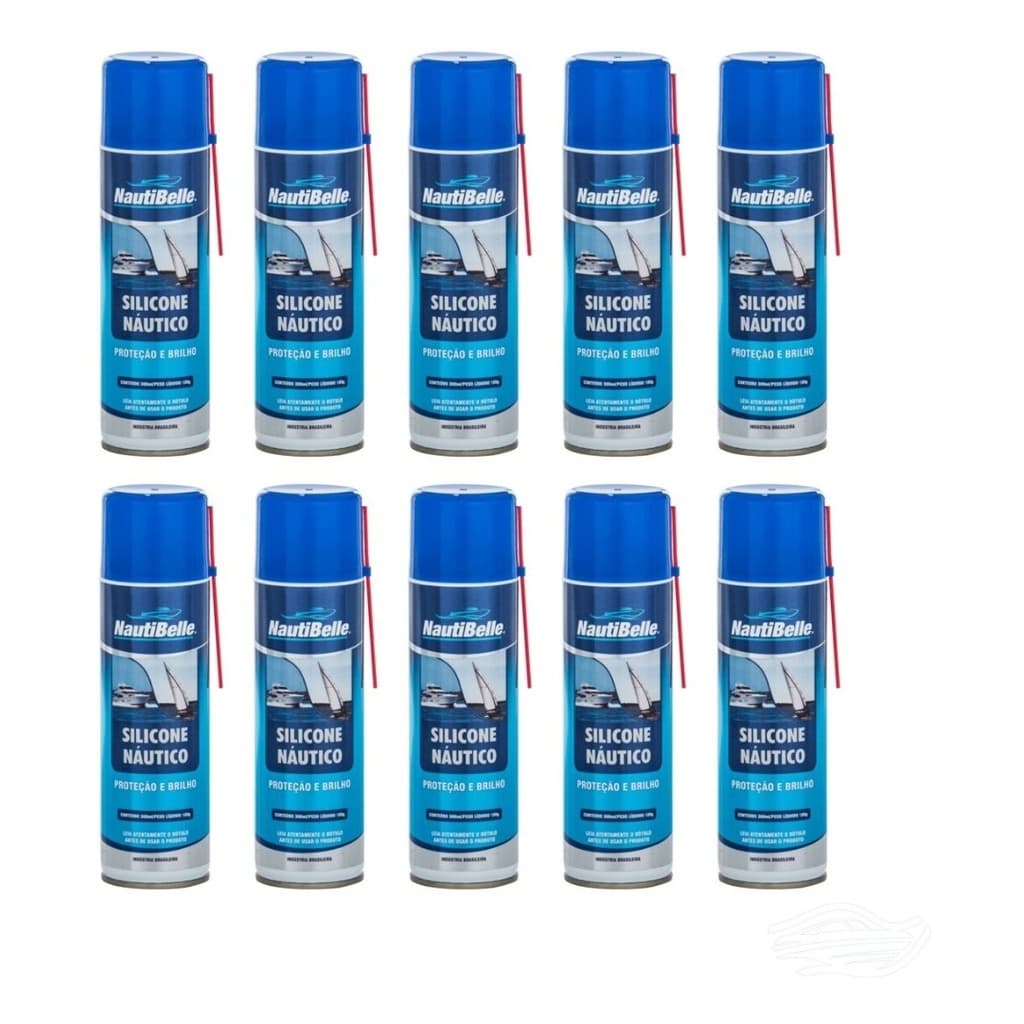 Silicone Náutico Spray 300 Ml Lancha Barco Jet - 10 Unidades