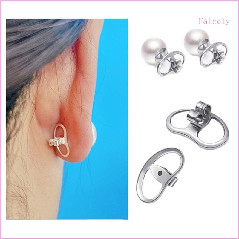 4pcs Big Earring Lifters Metal Earring Stoppers Backings Pierced Ear Back