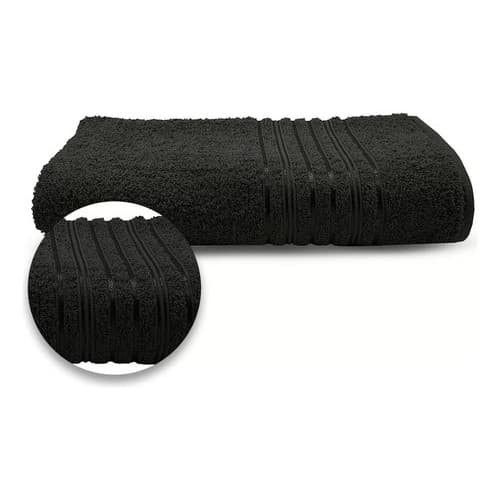 Toalha De Banho Algodão Lyra Camesa Cor Preto 62x130cm