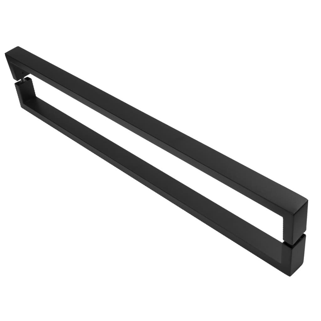 Puxador Inox U Porta Pivotante Preto Fosco 1.00 metro SF