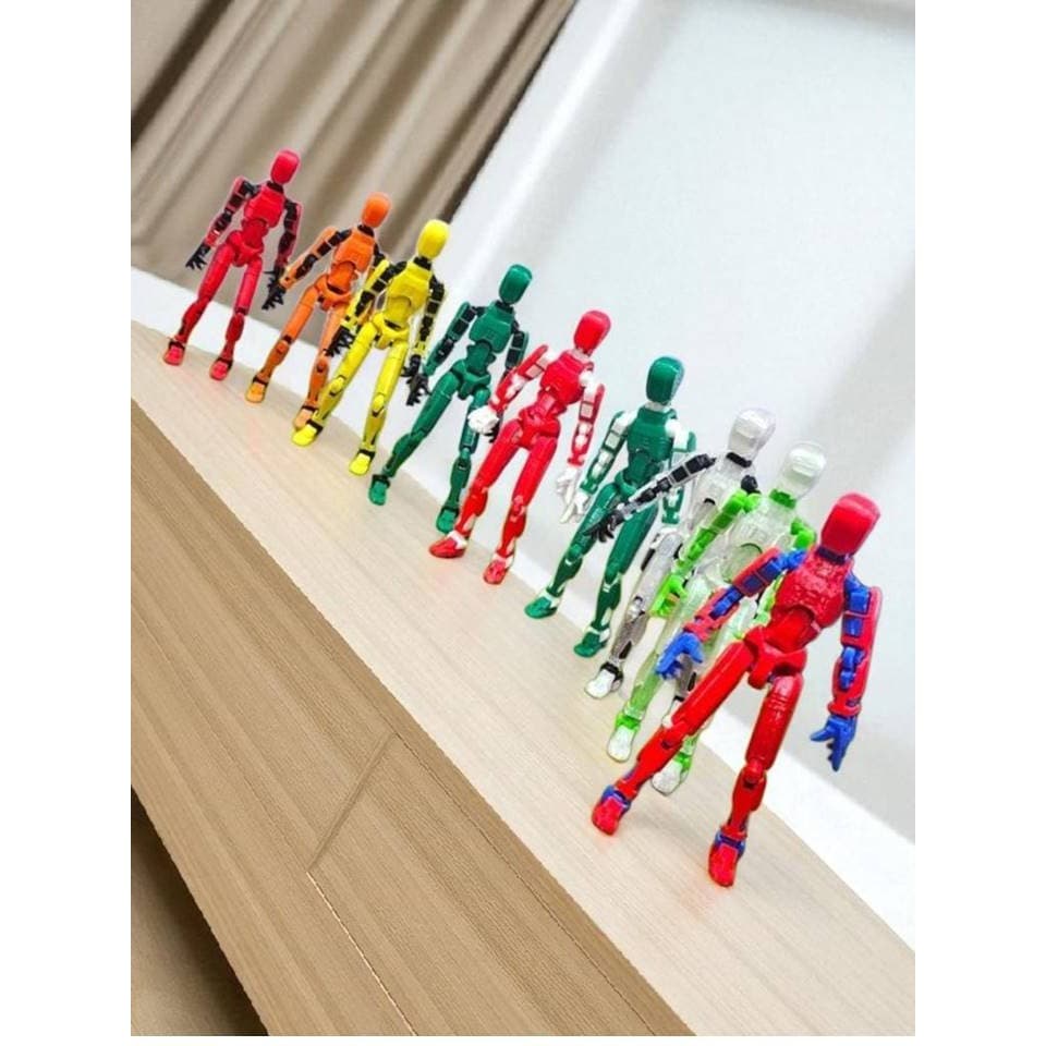 Kit 03 Bonecos Robo 100% Articulado Dummy 13 Figura de Ação Brinquedo Manequim Presente Infantil 14cm DESMONTADO