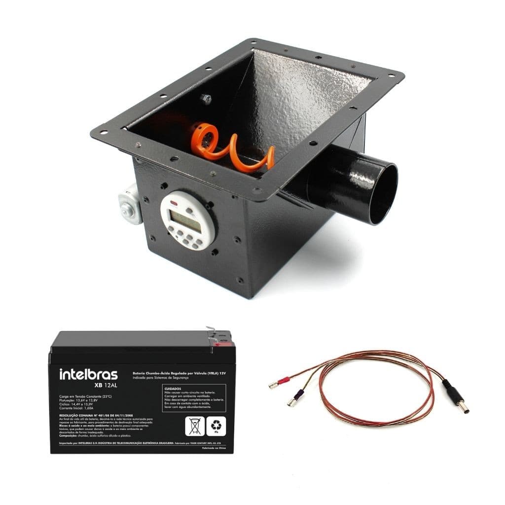 Tratador Automático C/ Bateria Cães Aves Peixes Seva Animais