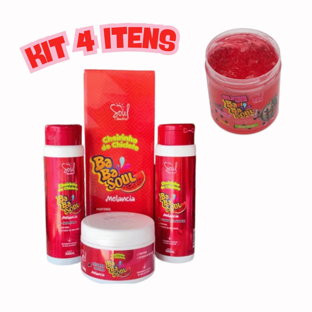 Kit Capilar Babasoul Melancia + Gelatina Capilar Melancia
