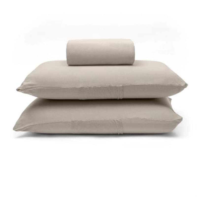 Jogo de Cama Buettner Casal Malha 100% Algodão Basic Liso 3  Peças Trigo