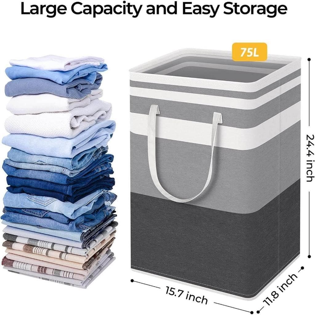 Cesto De Roupa Grande Saco Dobrável Para Roupa Suja 75L