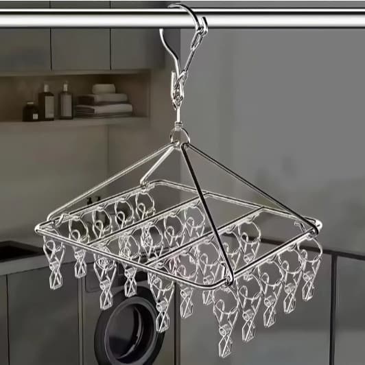 Varal 26 Prendedores Para Roupa Intima Para Calcinha Meia Cueca Reforçado inox 26 Prendedores