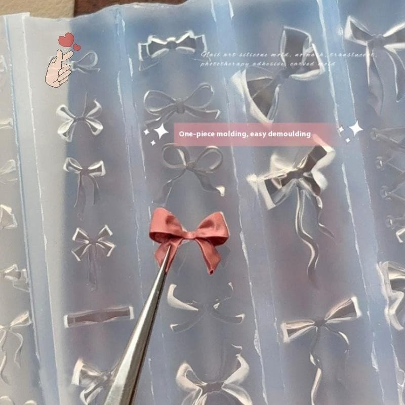 [PEBR] Novo Molde De Silicone Com Laço Para Arte Em Unhas , Ferramenta Artesanal Faça Você Mesmo , Estereoscópico , Ferr
