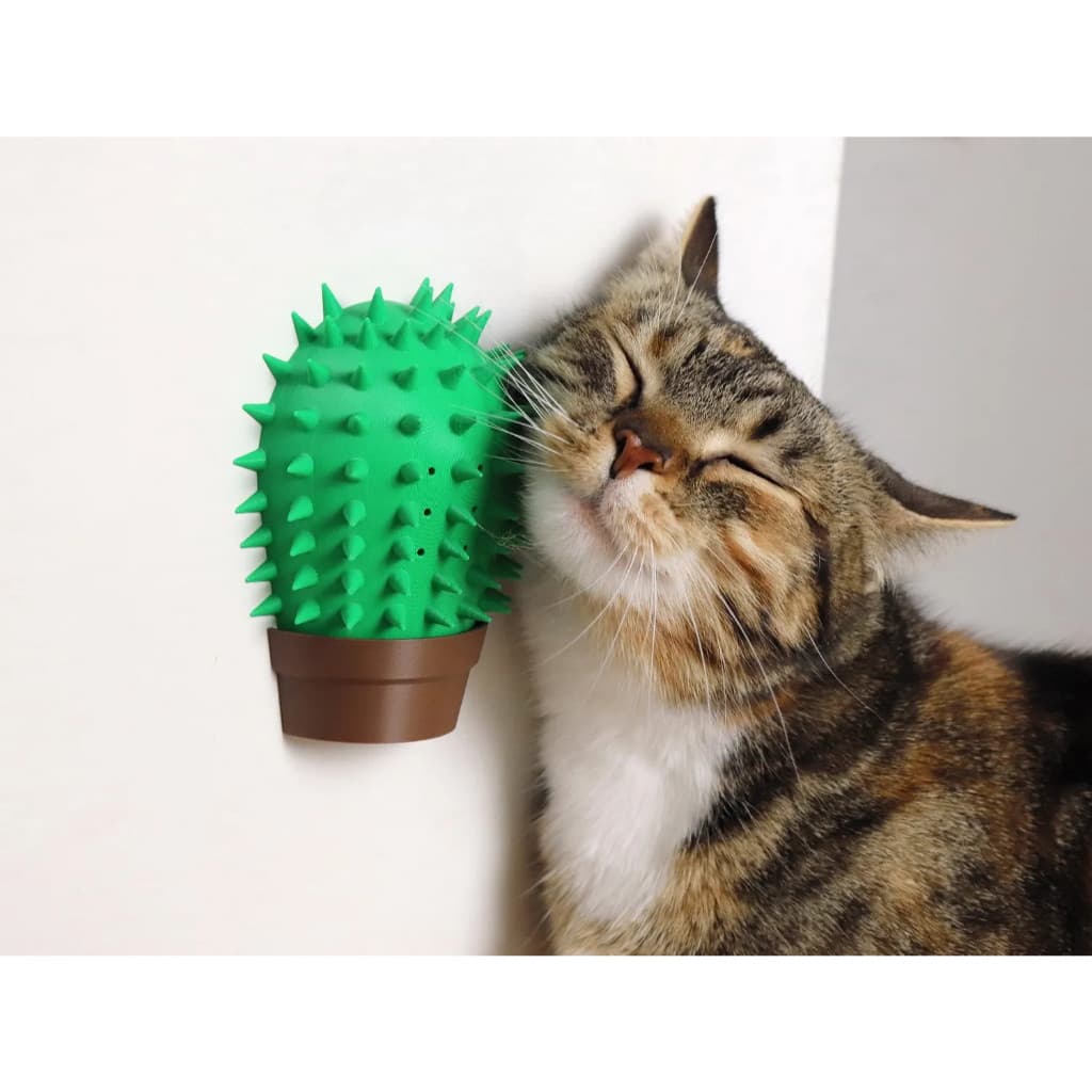 Escova Massageadora Tira Pelos Gato Coçador Parede Pet Com Catnip Brinquedo
