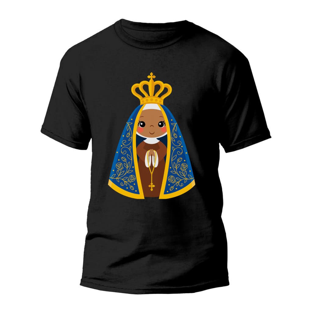 Camiseta Premium Algodão Estampada Especial Nossa Senhora Aparecida REF1197